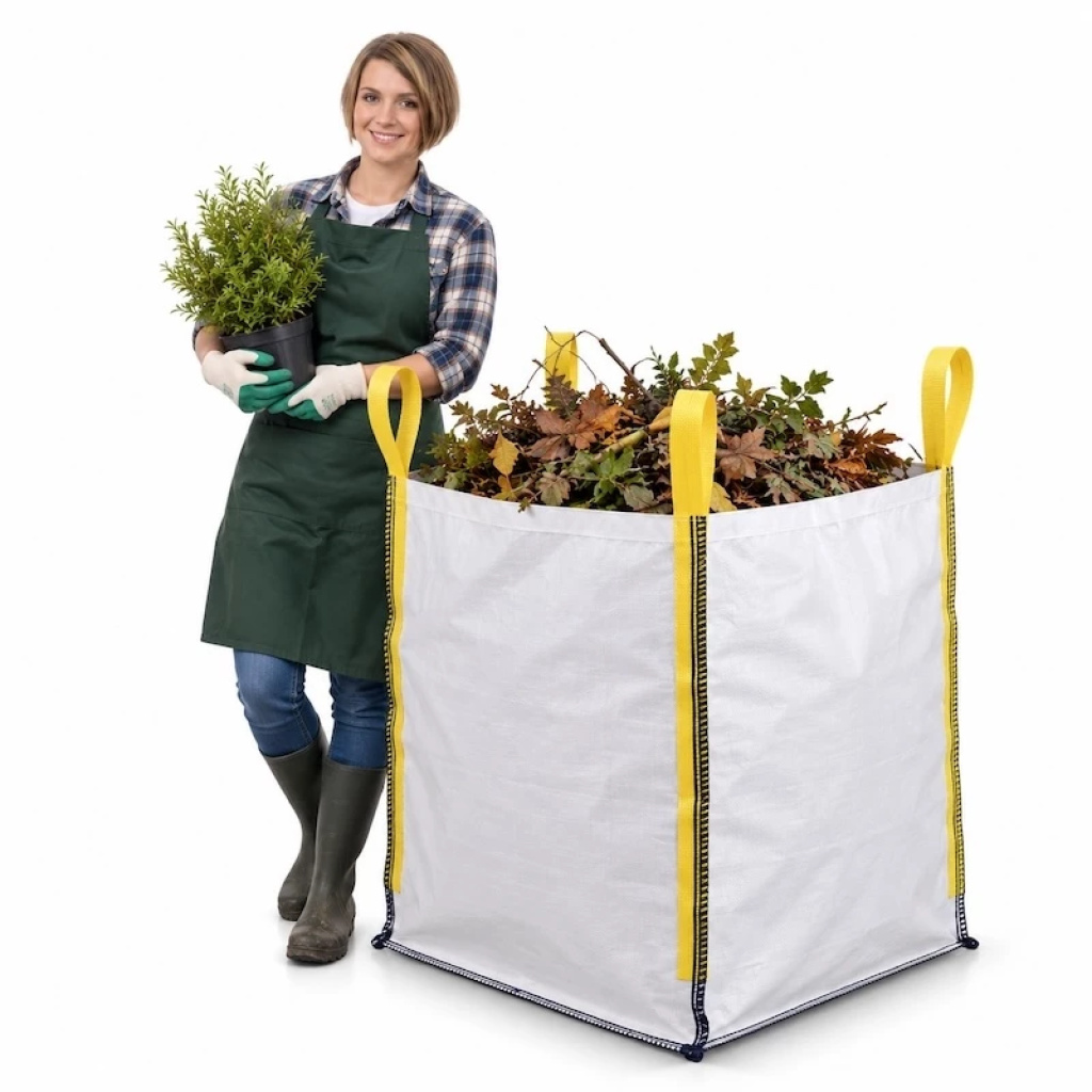 Bolsa grande para residuos de jardín 1000 l (90x90x110 cm)
